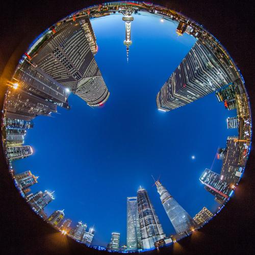 Breitestes Fisheye-Objektivbild